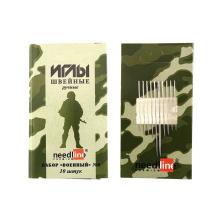 Набор игл для шитья "Военный" никелированных арт.ИЗ-200914 ассорти (10игл)