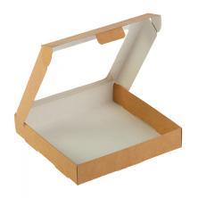 Коробка крафт с окошком 16*16*3см арт.2968415