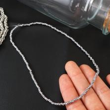 Бусины "Гематит" 2,5*2мм 39см арт.ФУ-11944 серебро (173шт)