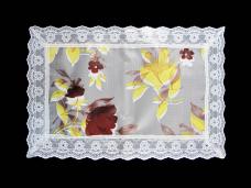 Салфетка полупрозрачная с кружевом 45*30см ПВХ арт.1045428