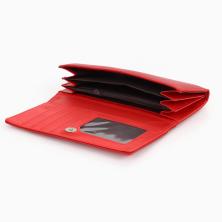 Кошелек иск.кожа на магните 3 отдела 19*10см арт.10909773 красный