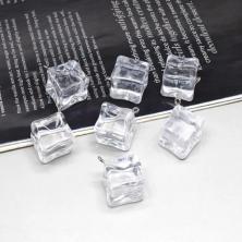 Подвеска акрил "Кубик" 12*15мм арт.ИВ-56 прозрачный