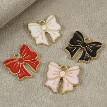 Подвеска "Бантик" №2 16*15мм арт.304-712 золото/ассорти