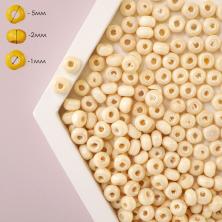 Бусины дерево 05*3*1,5мм арт.ИВ-886 натуральный (400шт)