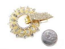 Застежка шубная со стразами арт.ФУ-2340