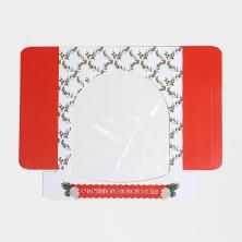 Коробка с окошком 20*20*5см "С Новым Годом" арт.9115861/9115863 ассорти