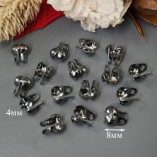 Каллоты боковые (концевики для бижутерии) 4*8мм арт.SF-7008 т.никель