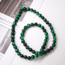 Бусины "Тигровый глаз" тонирован. 06мм 35см арт.ФУ-11977 зеленый (62бусин)