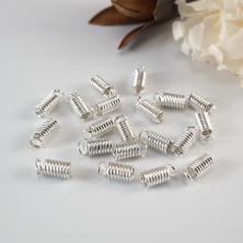 Концевик-пружина 6мм отв.2мм арт.62489 серебро