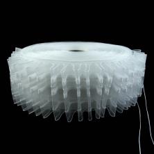 Тесьма шторная органза 60мм "гармошка" 2 нити арт.606-O (от 1м)