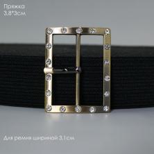Пряжка "Micron" арт.GB-1136 37*28/31мм 12-шлиф.бронза со стразами