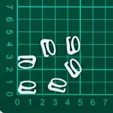 Крючок пластик 10мм арт.ФУ-9589