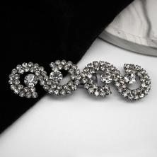 Застежка 78*22мм со стразами арт.JRTB-1171