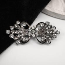 Застежка 60*27мм со стразами арт.M-5246 черный