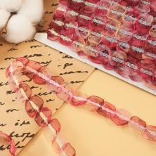 Тесьма-рюша 17мм арт.5274 бордовый/розовый