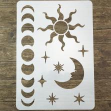 Трафарет "Луна, солнце" 30*21см ИВ-1108