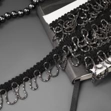 Тесьма вязаная  50мм с цепочкой арт.CTZ-9825