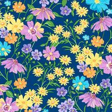 Ткань для пэчворка 50*55см Peppy Wildflowers 122г/кв.м арт.FLH