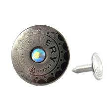 Пуговица джинсовая со стразами 17мм арт.СТМ-0130 