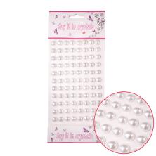 Полубусины клеевые 10мм арт.ФУ-10480 белый (80шт)