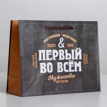 Пакет ламинат 23*18*8см "Первый во всем" арт.6582750
