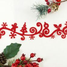 Декор для творчества (фетр)  60мм арт.JFC-01 красный (1м)