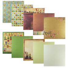 Бумага 30,5*30,5см 180г/кв.м 190г/кв.м арт.ФУ-9386 ассорти (5листов)