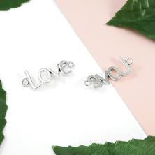Коннектор "Love" 40*15мм отв-е d-3мм арт.302-778 серебро