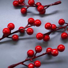 Веточка  7,5см с ягодами арт.SF-3323 бордовый