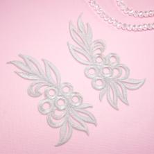 Термоаппликация "Орнамент №15" 60*130мм арт.94119 серебро