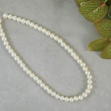 Бусины стекло "Жемчуг"  8мм арт.7707494 молочный (54шт)