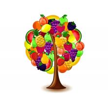 "Фруктовое дерево" 41*50,5см арт.АЖ-1124 Картина стразами "Алмазная живопись"