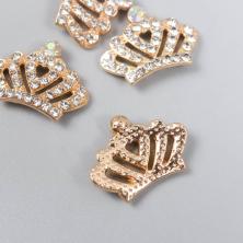 Кабошон металл "Корона" 14*19мм арт.6260204 золото