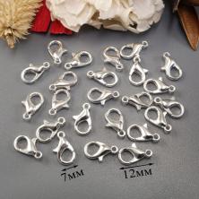 Карабин 12*7мм арт.ФУ-11827 серебро