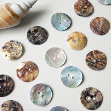 Пуговица из ракушки 20мм 32L арт.104878 натуральный/перламутр