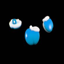 Набор пуговиц пластик арт.BMF-15 "Яблочко" 13*14мм (12шт)