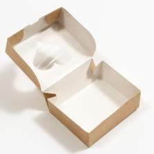 Коробка крафт с окошком 10*8*3,5см арт.7751914