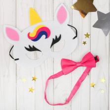 Карнавальный набор "Единорог" маска, бантик арт.35676224(2 предмета)