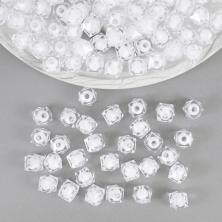 Бусины акрил граненые 10*10мм 