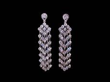 Серьги с цирконами арт.ФУ-7670 серебро