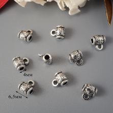 Бейл 2,5*6,5мм отв-е d-1,5мм арт.ИВ-617 ант.серебро