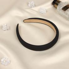 Ободок пластик/текстиль 20мм "Жаннет" арт.10692188 черный