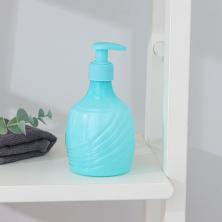 Дозатор для моющего средства 400мл d-8 h-15,5см арт.3785135 голубой