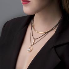 Кулон "Эксклюзив" 42см арт.4445557 черный/золото