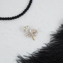 Брошь "Стрекоза" со стразами 35*32мм арт.X01-1028