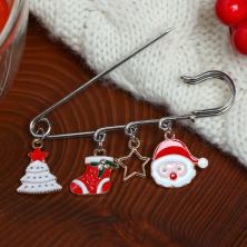 Булавка "Рождественские истории" 38*5мм арт.7709457 микс