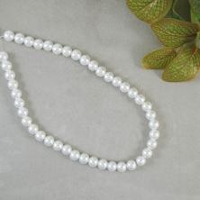 Бусины стекло "Жемчуг" 10мм арт.7707495 белый (43шт)