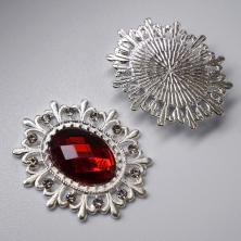 Серединка ювелирная металл 24*28мм арт.ИВ-548 серебро/ассорти