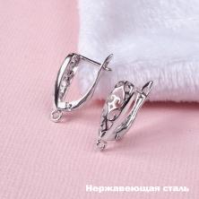 Заготовка для серег с англ. застежкой нерж. сталь 20мм арт.ИВ-127 никель