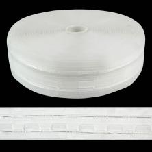 Тесьма шторная 40мм "гармошка" 2 нити арт.0с797 органза